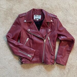 Walter Baker Women's Burgundy Leather Jacket
